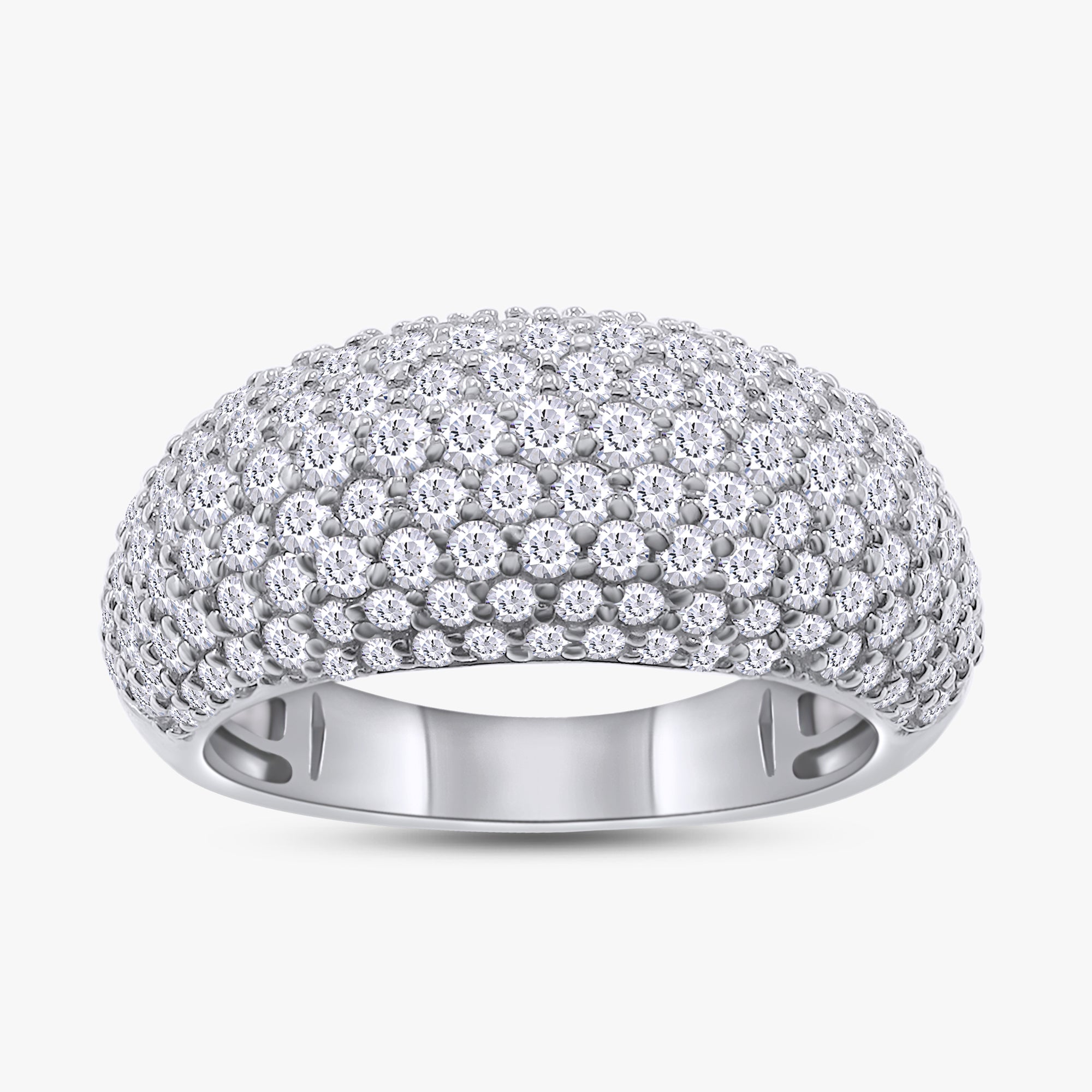 1.85 Carat Round Cut Lab Grown Diamond Cluster Ring