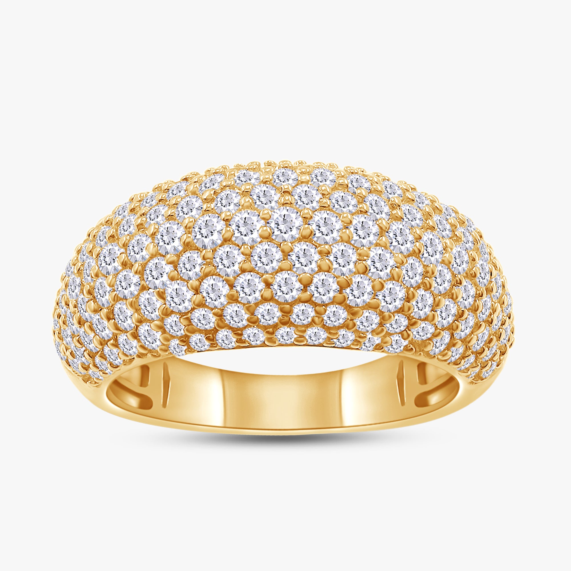 1.85 Carat Round Cut Lab Grown Diamond Cluster Ring