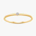 Round Shape 0.02 Carat Lab Grown Diamond Solitaire Rings