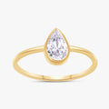 pear Shape 0.55 Carat Lab Grown Diamond Solitaire Rings