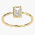 0.55 Carat Emerald Cut Lab Grown Diamond Solitaire Engagement Ring