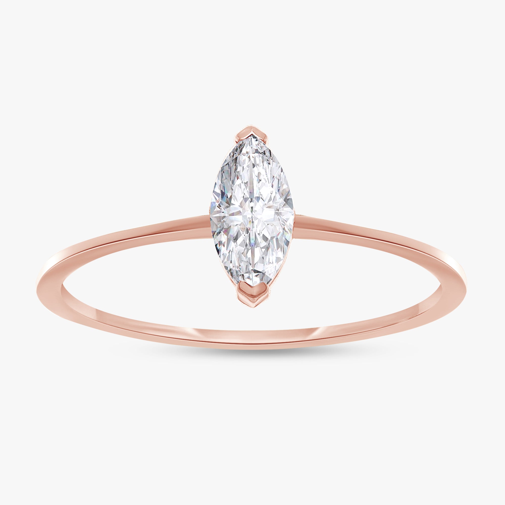 0.20 Carat Marquise Shape Lab Grown Diamond Solitaire Engagement Ring