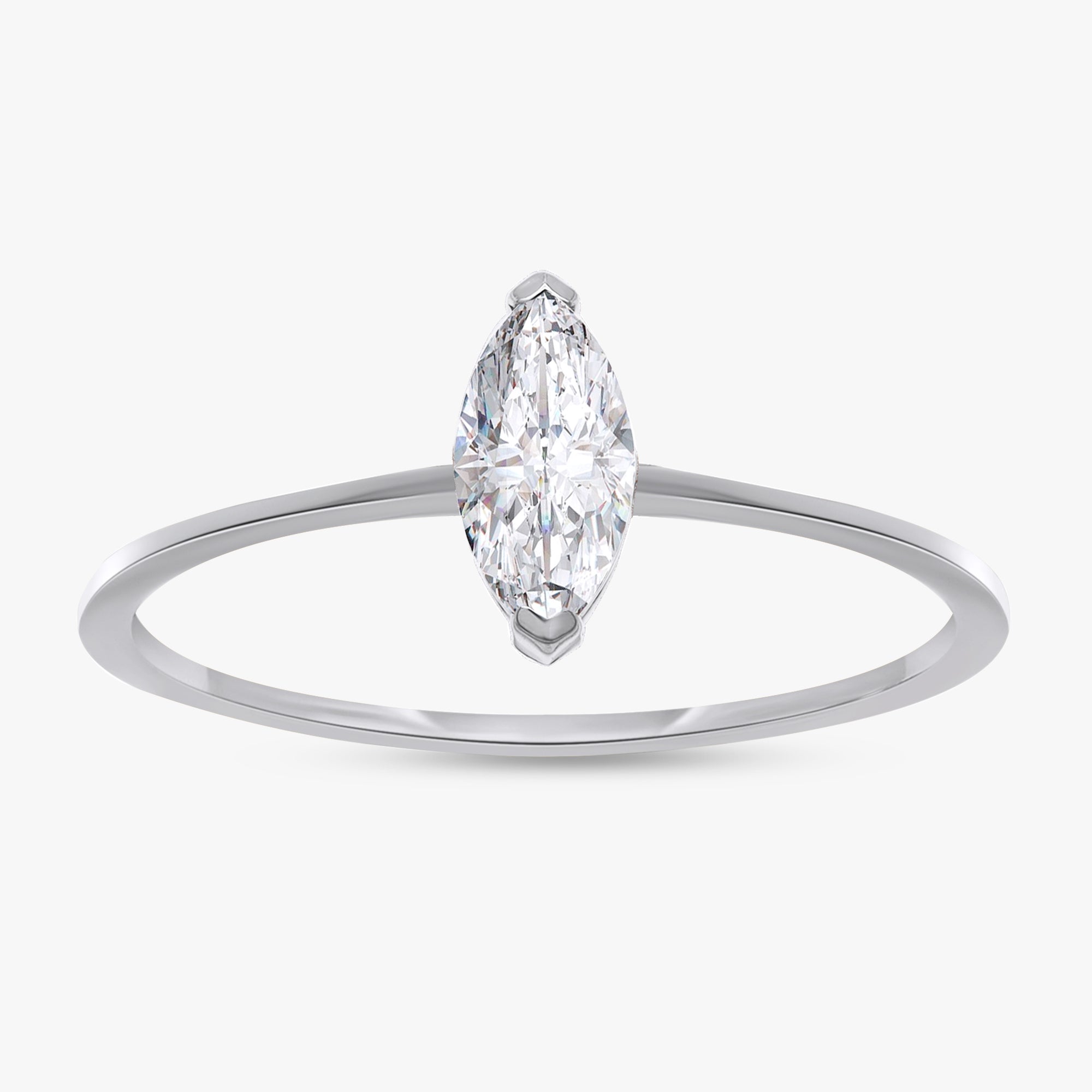 0.20 Carat Marquise Shape Lab Grown Diamond Solitaire Engagement Ring