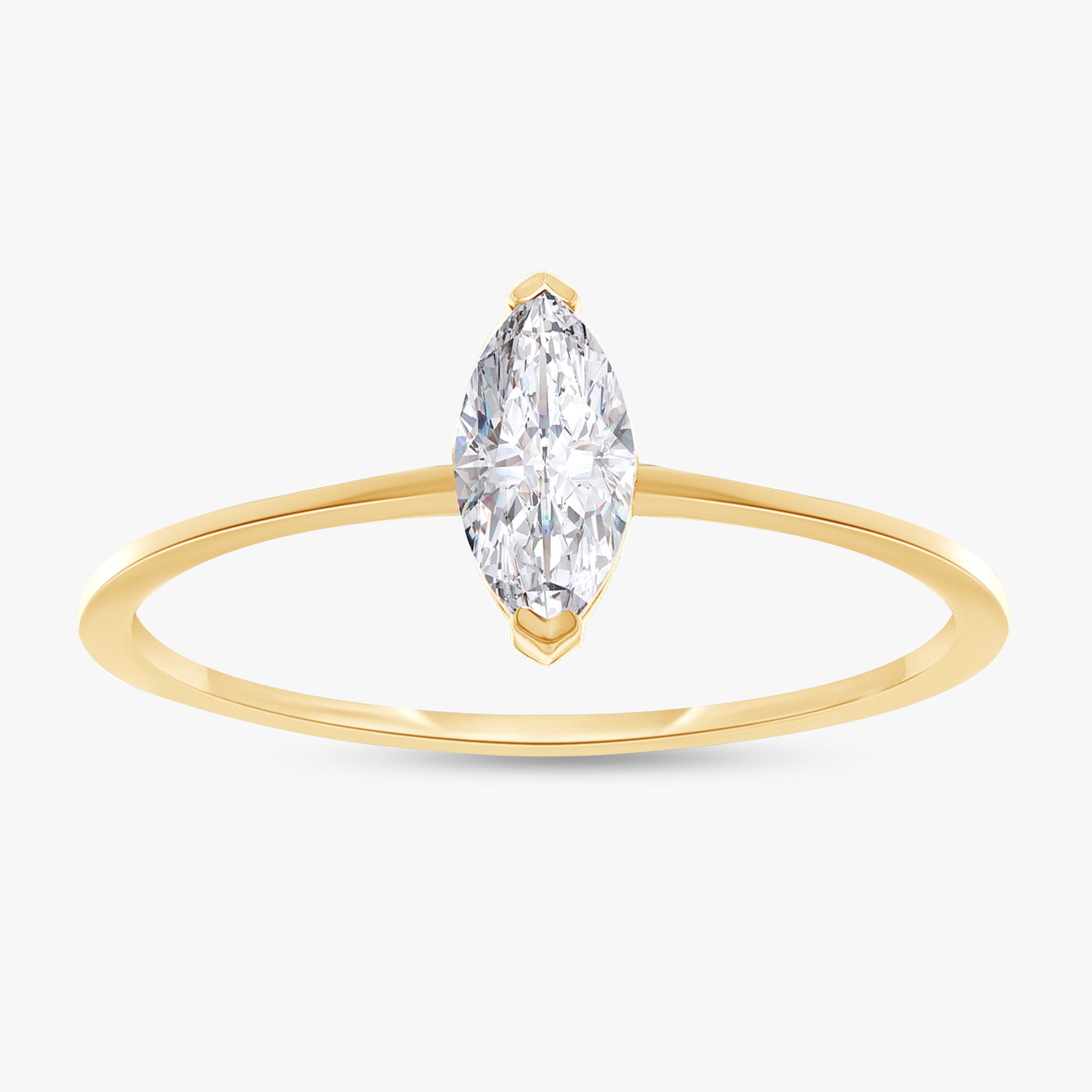 0.20 Carat Marquise Shape Lab Grown Diamond Solitaire Engagement Ring