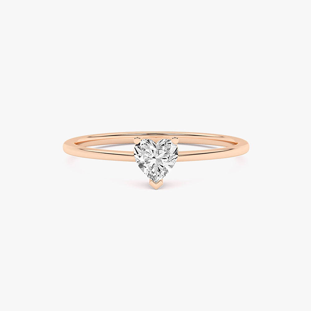 0.25 Carat Heart Shape Lab Grown Diamond Solitaire Promise Ring