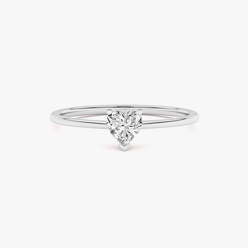 0.25 Carat Heart Shape Lab Grown Diamond Solitaire Promise Ring