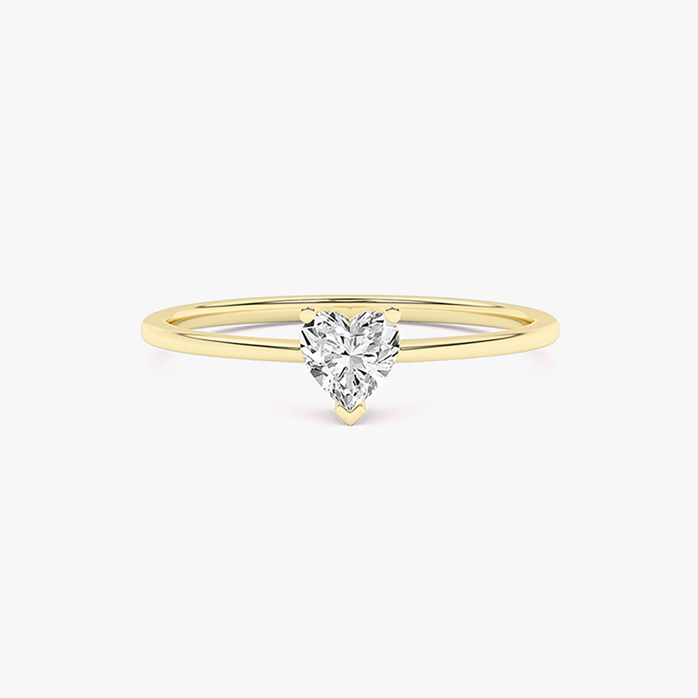0.25 Carat Heart Shape Lab Grown Diamond Solitaire Promise Ring
