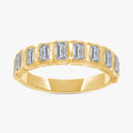 1.00 Carat Emerald Cut Lab Grown Diamond Half Eternity Wedding Ring