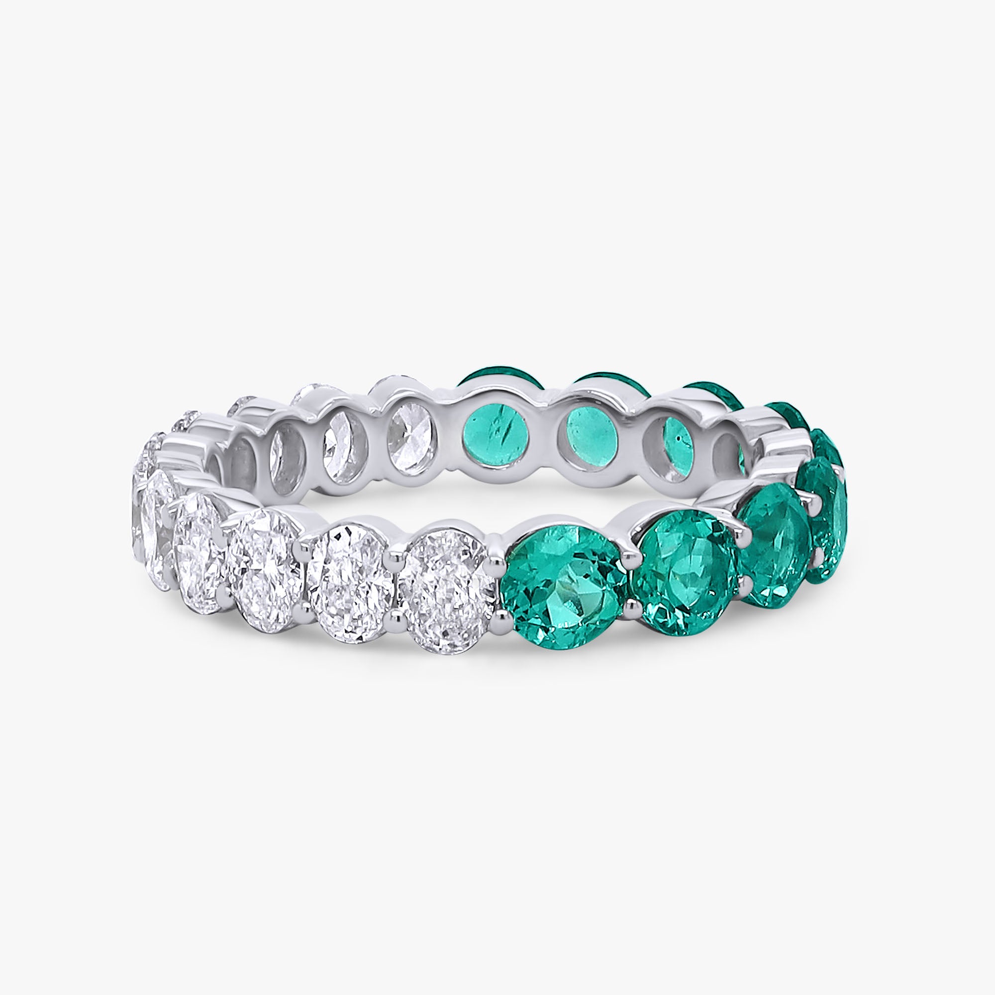 3.00 Carat Lab Grown Gemstone and Diamond Full Eternity Wedding Band Ring