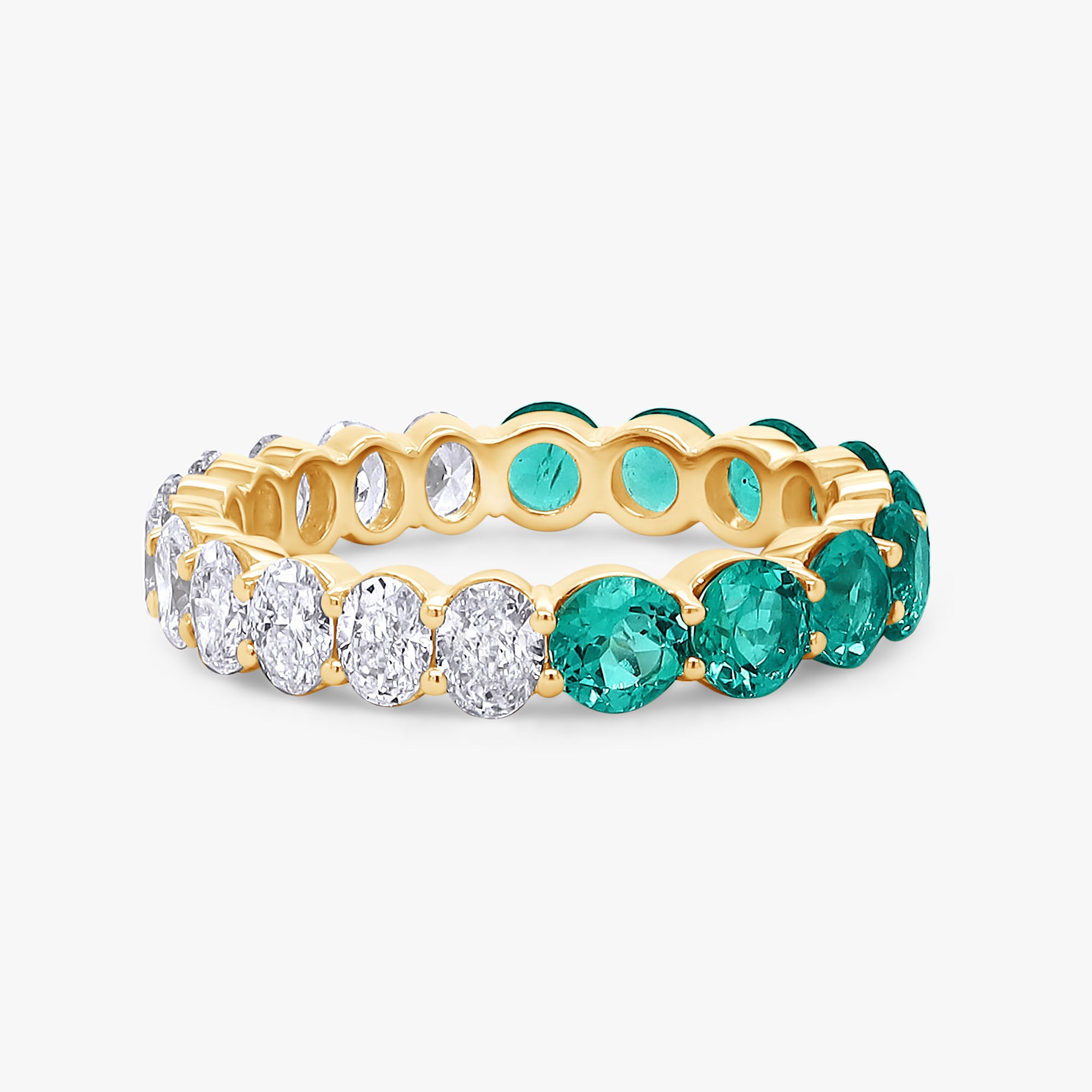 3.00 Carat Lab Grown Gemstone and Diamond Full Eternity Wedding Band Ring
