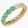 3.00 Carat Lab Grown Gemstone and Diamond Full Eternity Wedding Band Ring