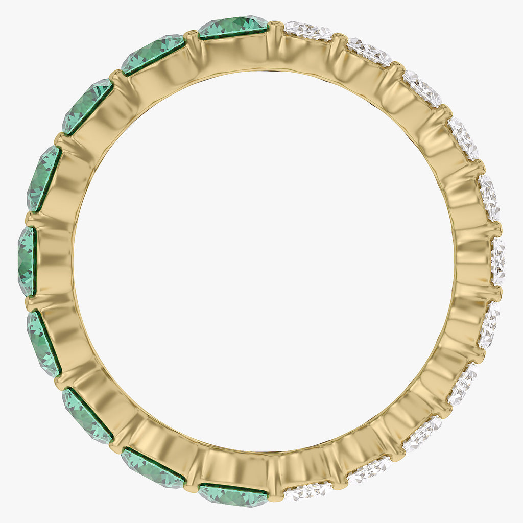 3.00 Carat Lab Grown Gemstone and Diamond Full Eternity Wedding Band Ring