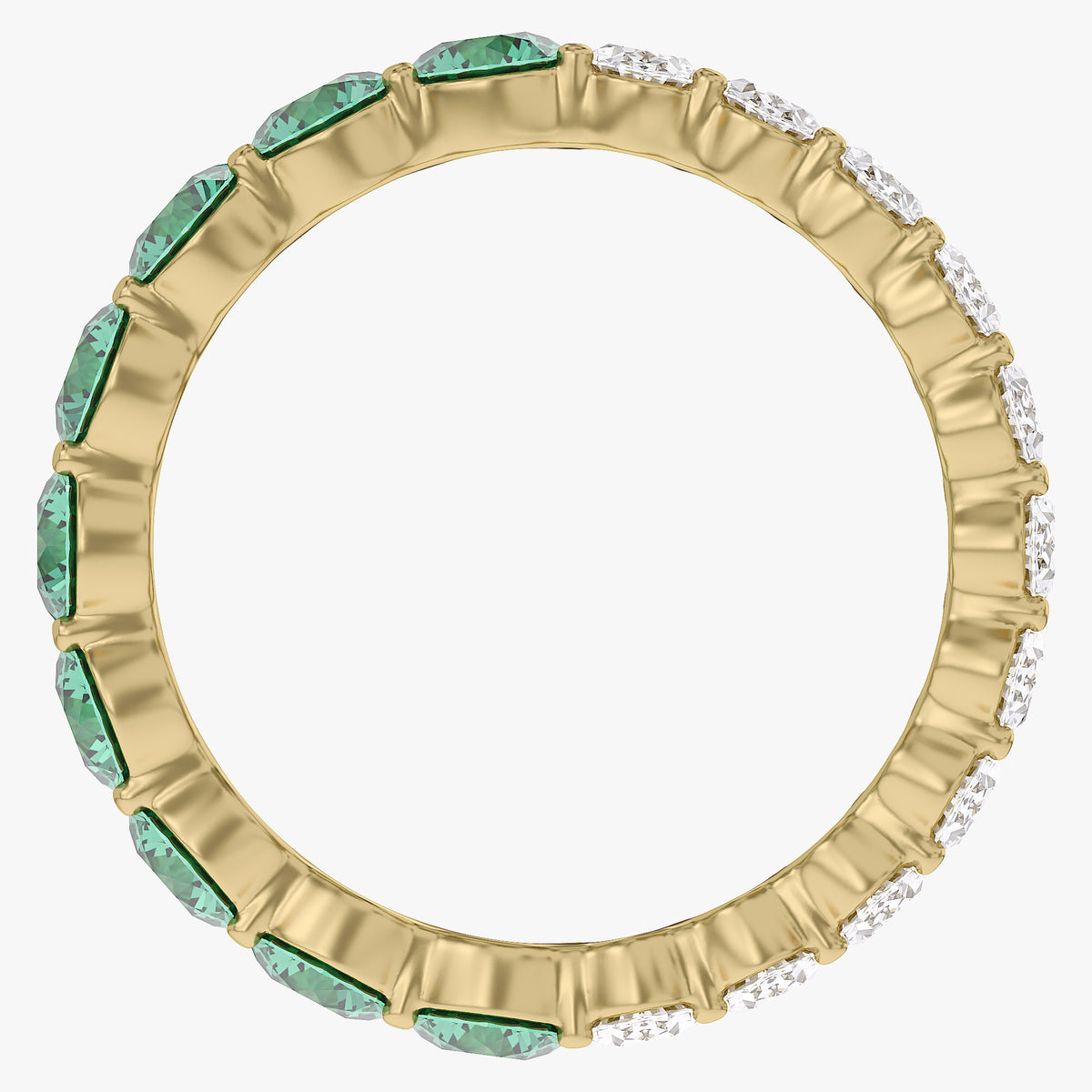 3.00 Carat Lab Grown Gemstone and Diamond Full Eternity Wedding Band Ring