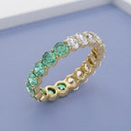3.00 Carat Lab Grown Gemstone and Diamond Full Eternity Wedding Band Ring