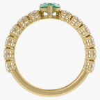 3.85 Carat Lab Grown Gemstone and Lab Diamond Enhancer Guard Ring