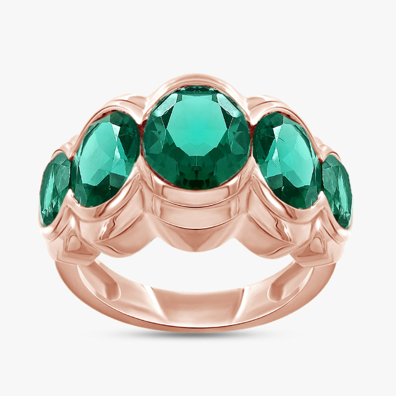 4.30 Carat Lab Grown Gemstone 5-Stone Engagement Ring