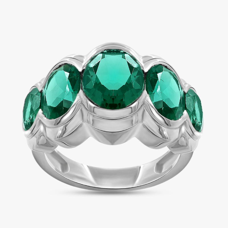 4.30 Carat Lab Grown Gemstone 5-Stone Engagement Ring