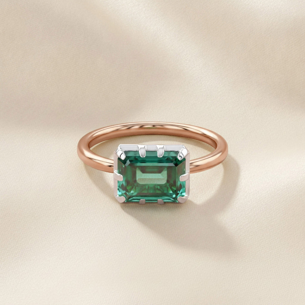 1.80 CTW Emerald Cut Lab Grown Gemstone Solitaire Engagement Ring