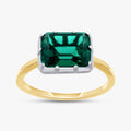 1.80 Carat Emerald Cut Lab Grown Gemstone Solitaire Engagement Ring