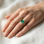 1.80 CTW Emerald Cut Lab Grown Gemstone Solitaire Engagement Ring