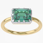 1.80 CTW Emerald Cut Lab Grown Gemstone Solitaire Engagement Ring