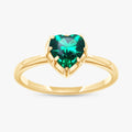 0.70 Carat Heart Shape Lab Grown Gemstone Solitaire Promise Ring