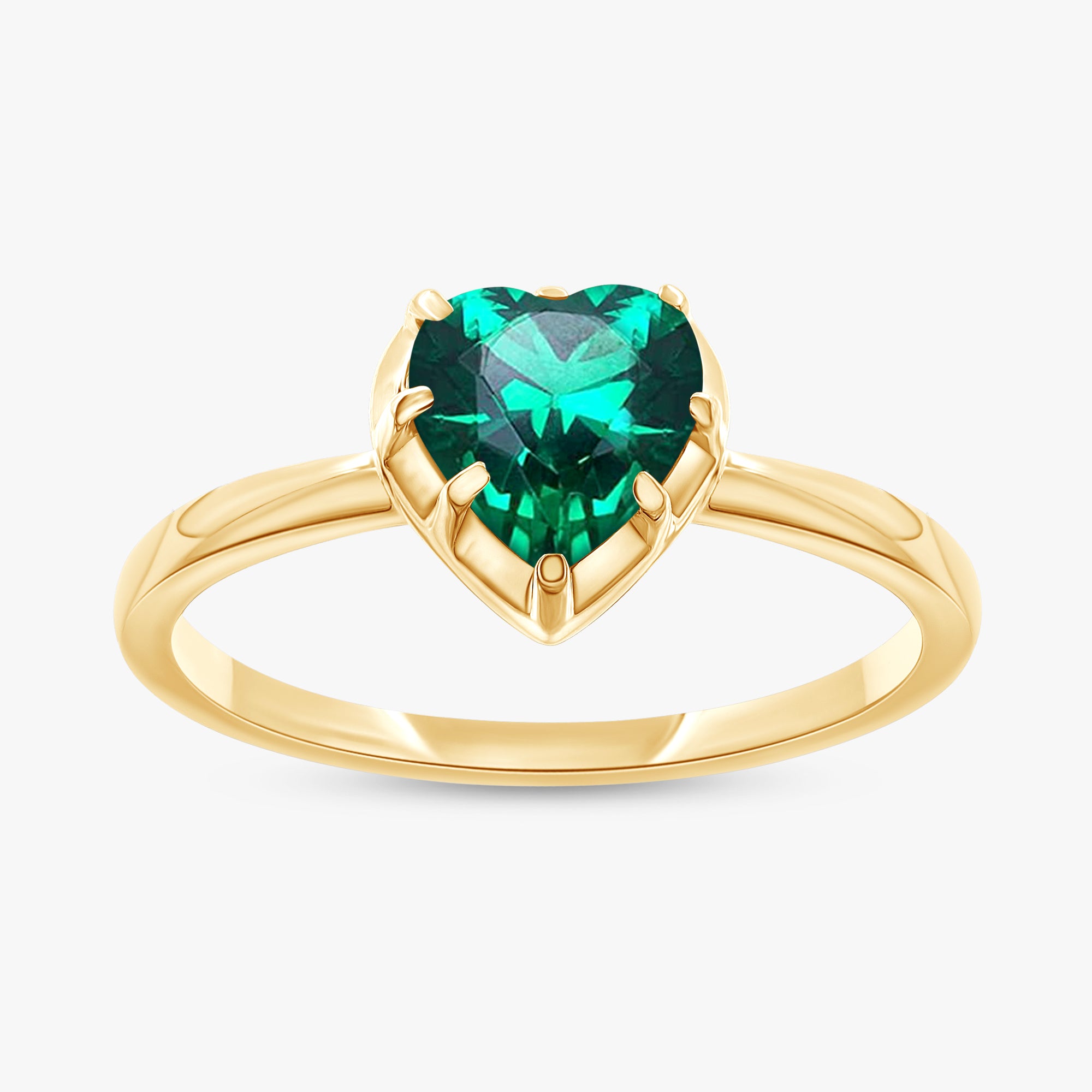 0.70 Carat Heart Shape Lab Grown Gemstone Solitaire Promise Ring