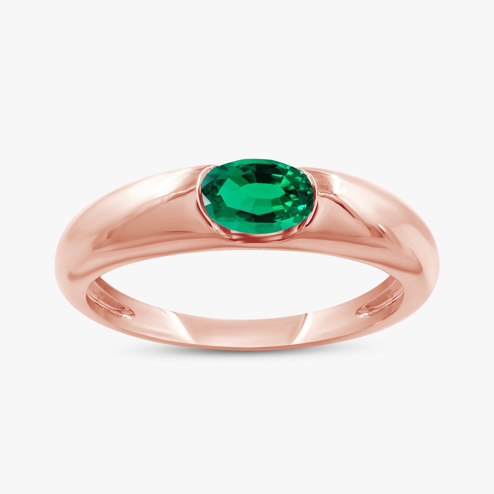 0.33 Carat Oval Cut Lab Grown Gemstone Solitaire Ring