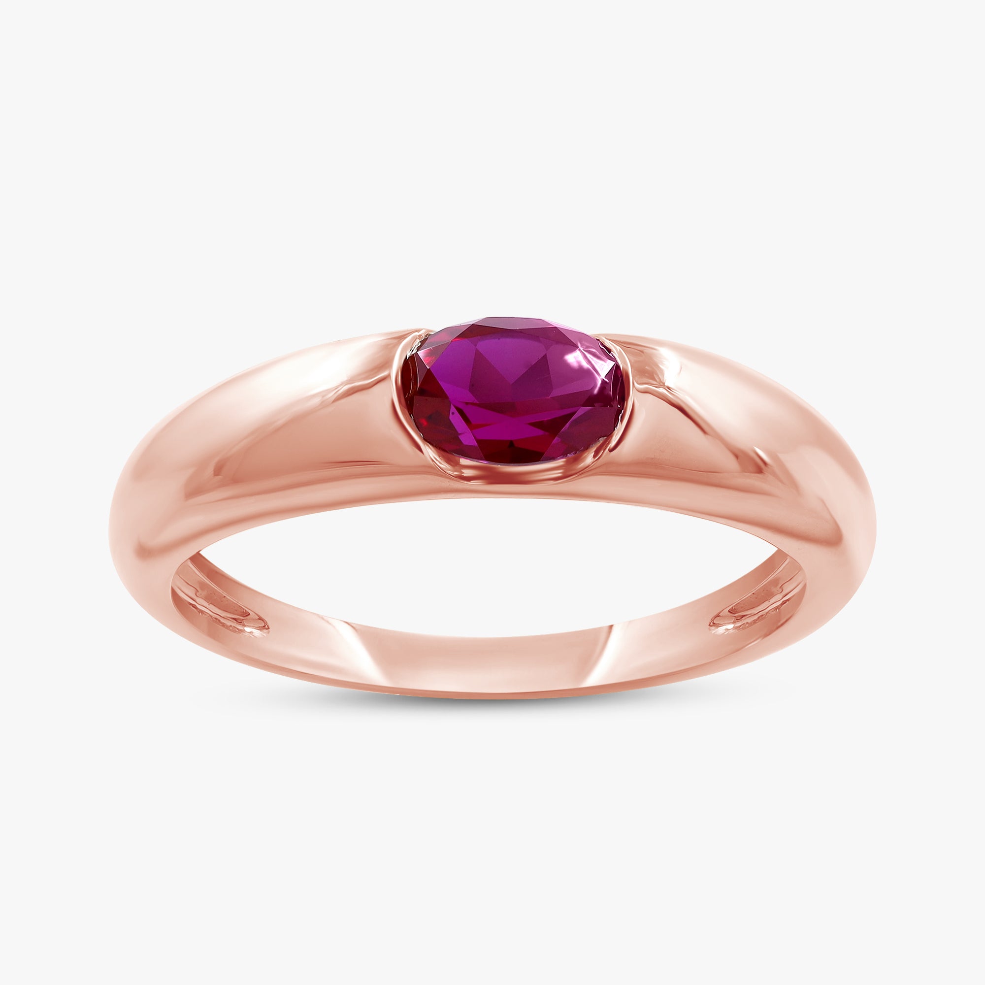 0.55 Carat Oval Cut Lab Grown Gemstone Solitaire Ring