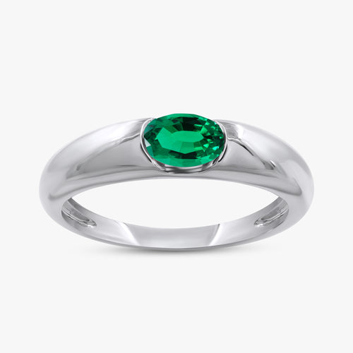0.33 Carat Oval Cut Lab Grown Gemstone Solitaire Ring