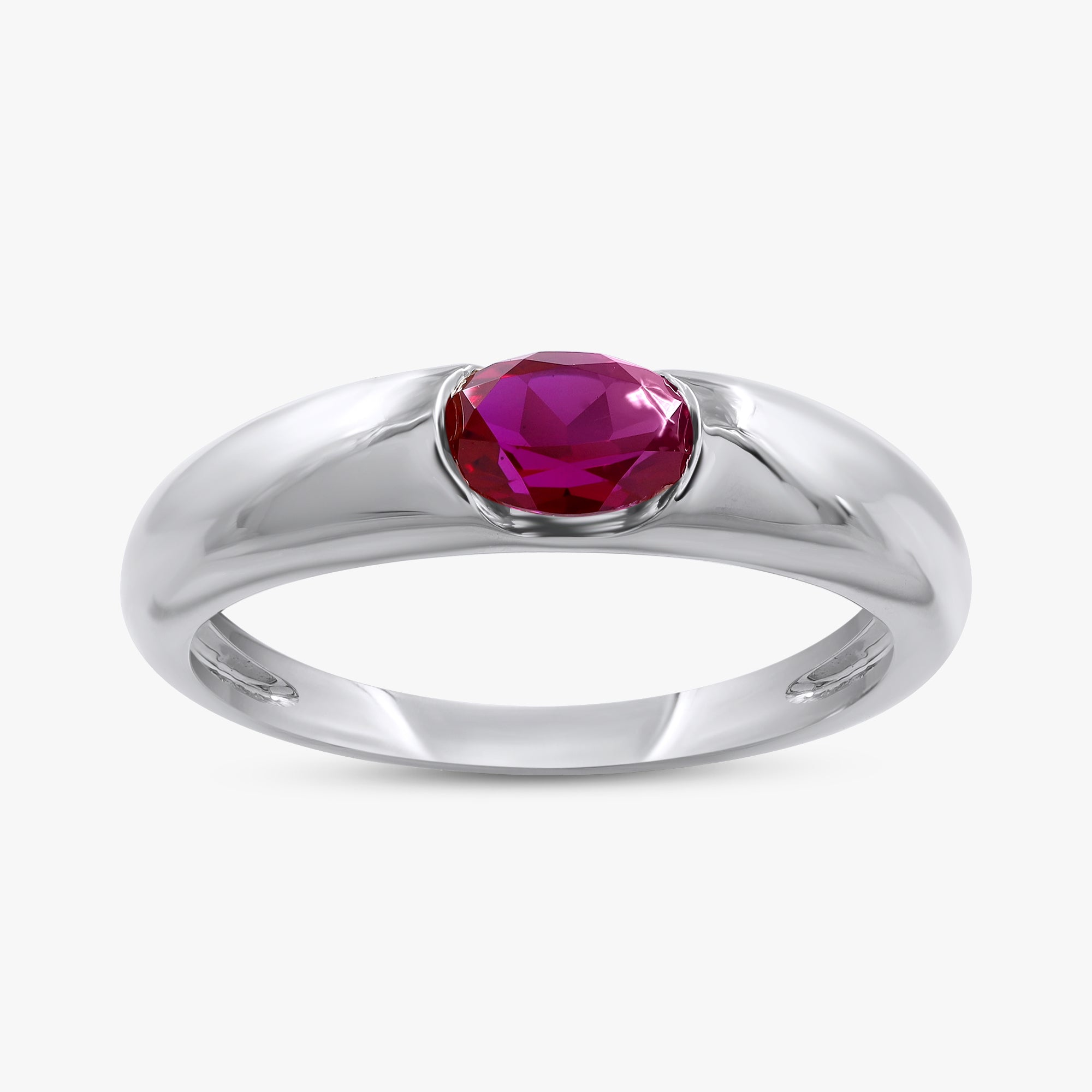 0.55 Carat Oval Cut Lab Grown Gemstone Solitaire Ring