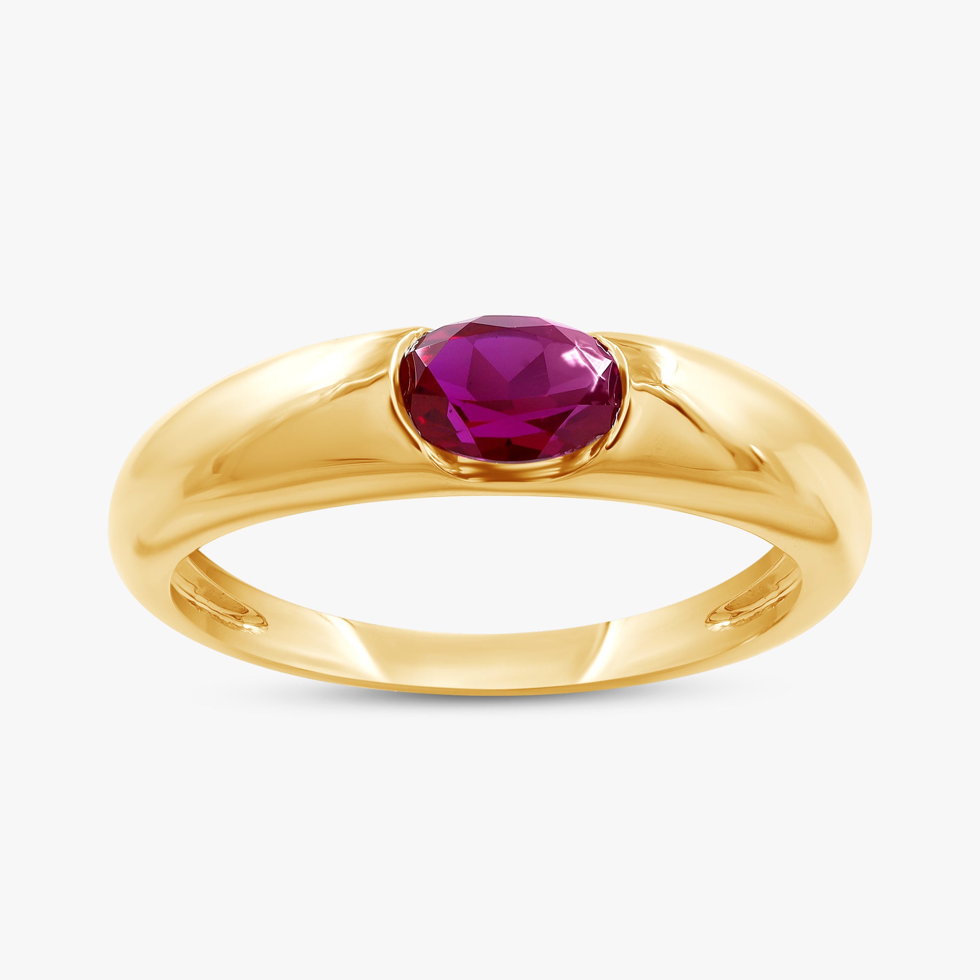 0.55 Carat Oval Cut Lab Grown Gemstone Solitaire Ring