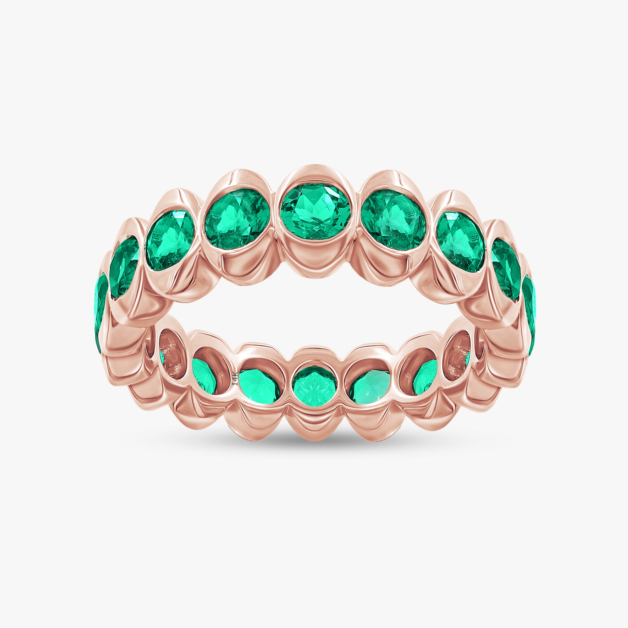 2.10 Carat Lab Grown Gemstone Full Eternity Wedding Band Ring