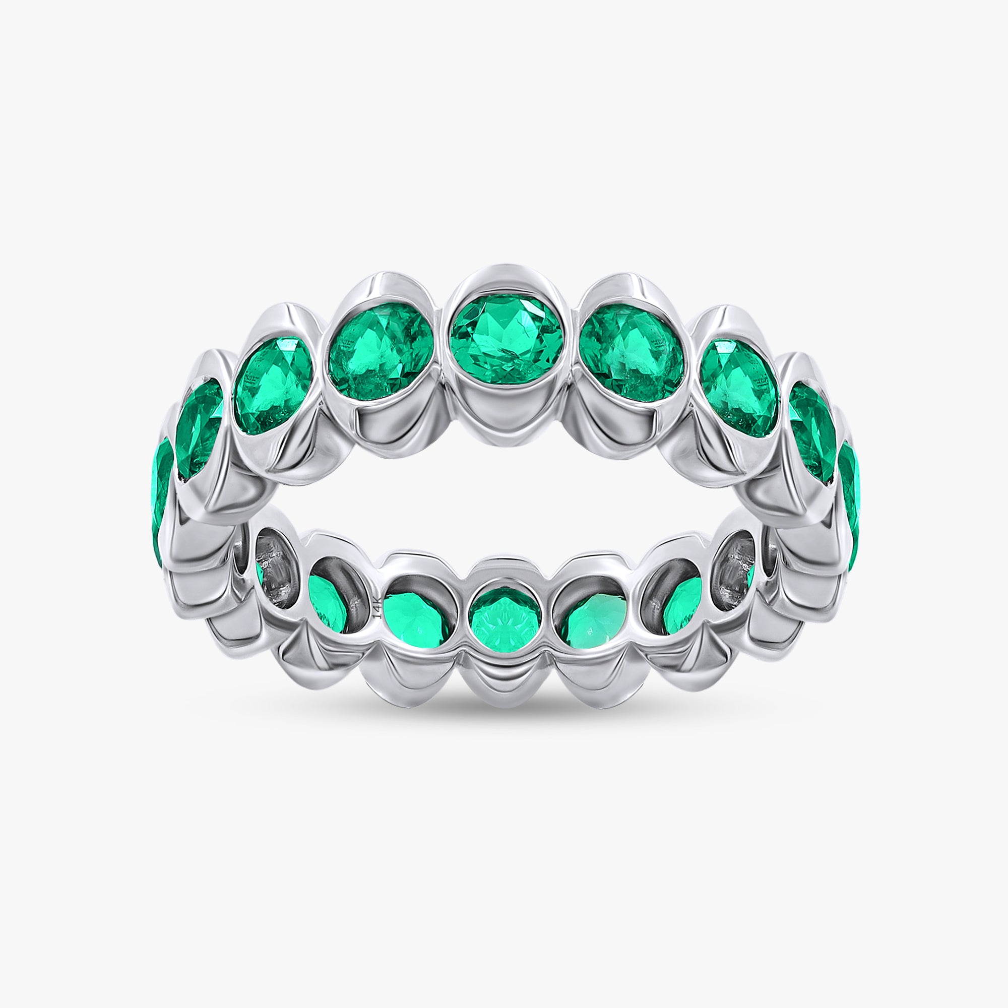 2.10 Carat Lab Grown Gemstone Full Eternity Wedding Band Ring