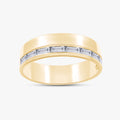 0.65 Carat Baguette Cut Lab Grown Diamond Half Eternity Band Ring
