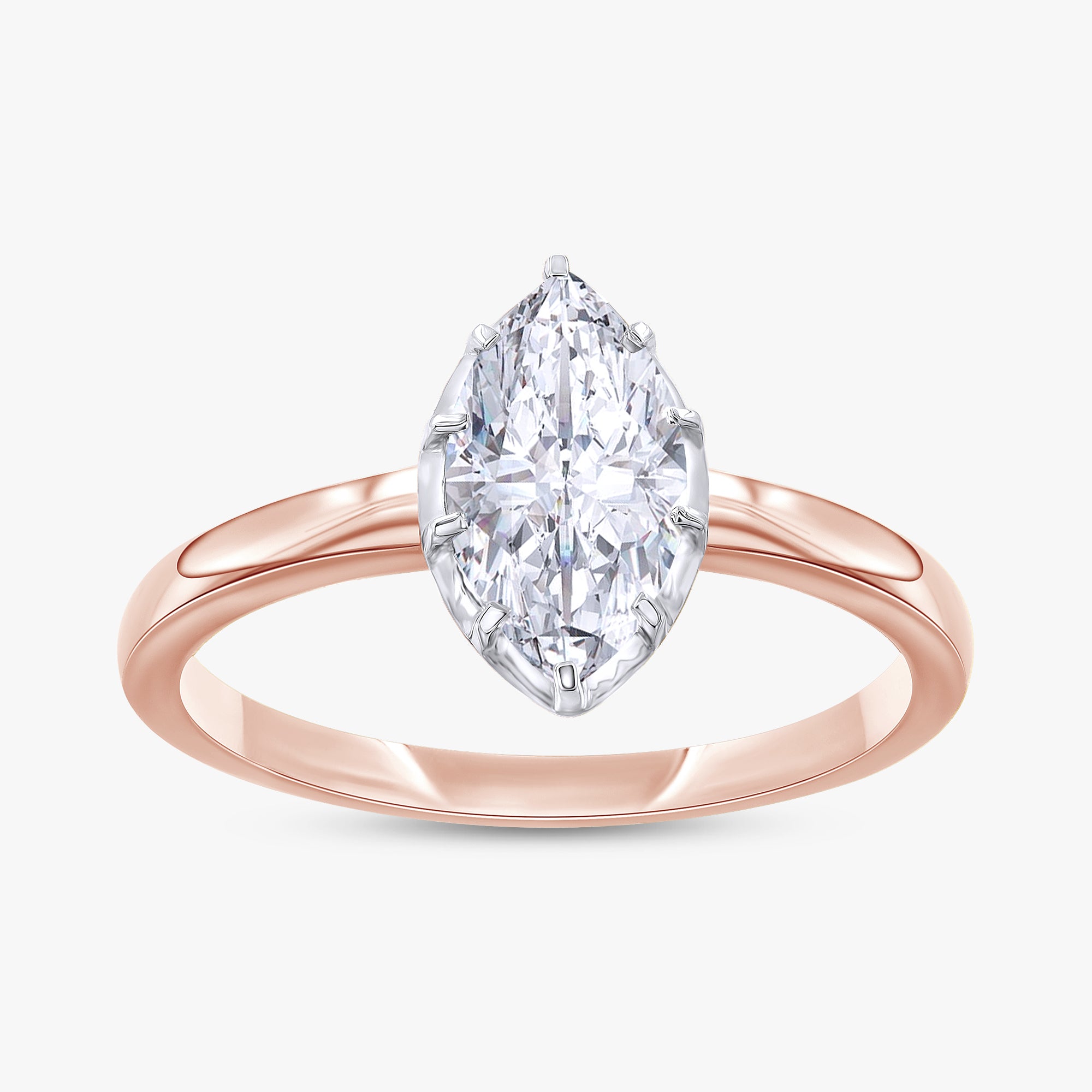 1.00 Carat Marquise Cut Lab Grown Diamond Solitaire Engagement Ring