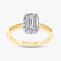 1.00 Carat Emerald Cut Lab Grown Diamond Solitaire Ring