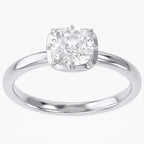 1.00 CTW Cushion Cut Lab Grown Diamond Solitaire Engagement Ring