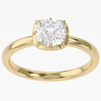 1.00 CTW Cushion Cut Lab Grown Diamond Solitaire Engagement Ring