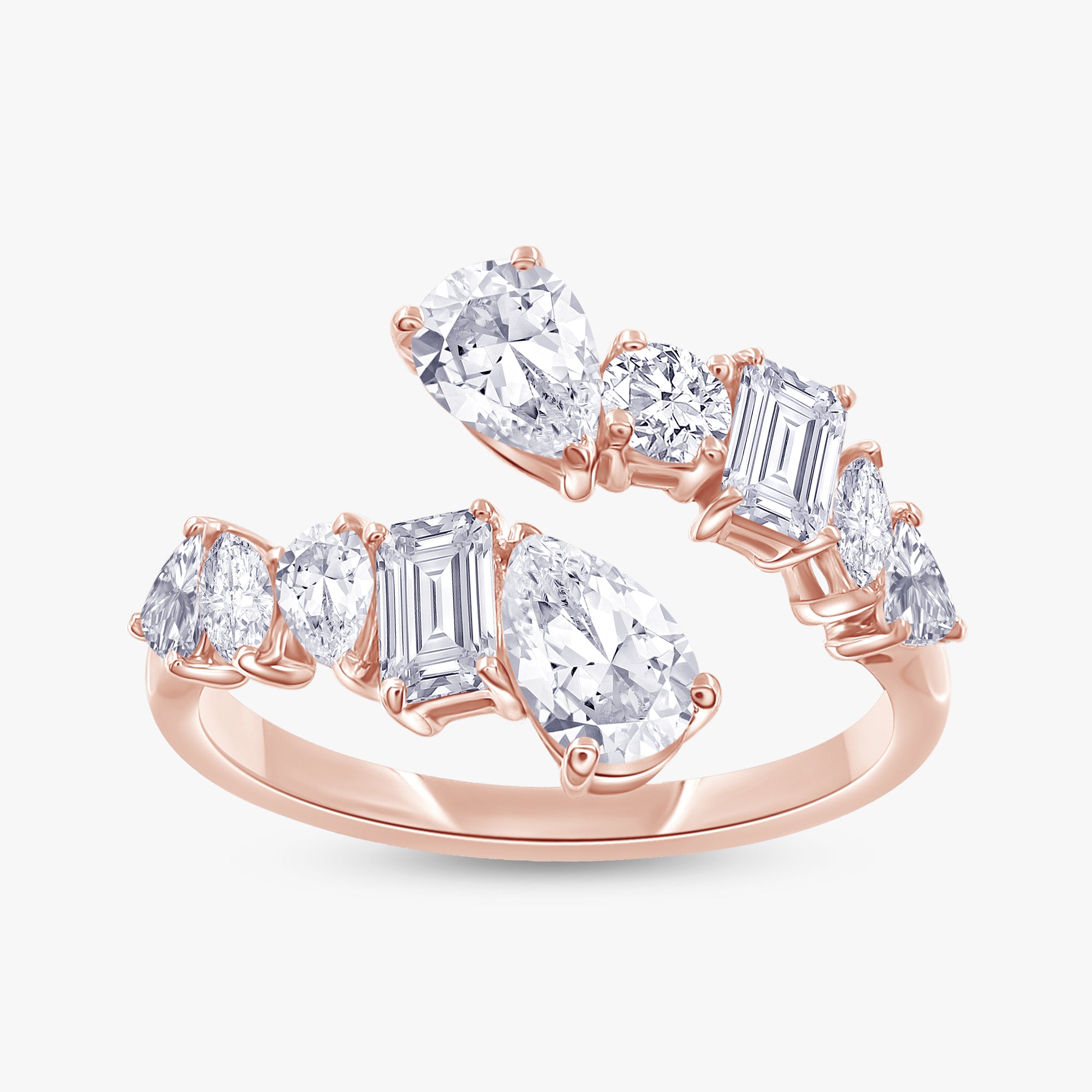 1.50 Carat Lab Grown Diamond Bypass Engagement Ring