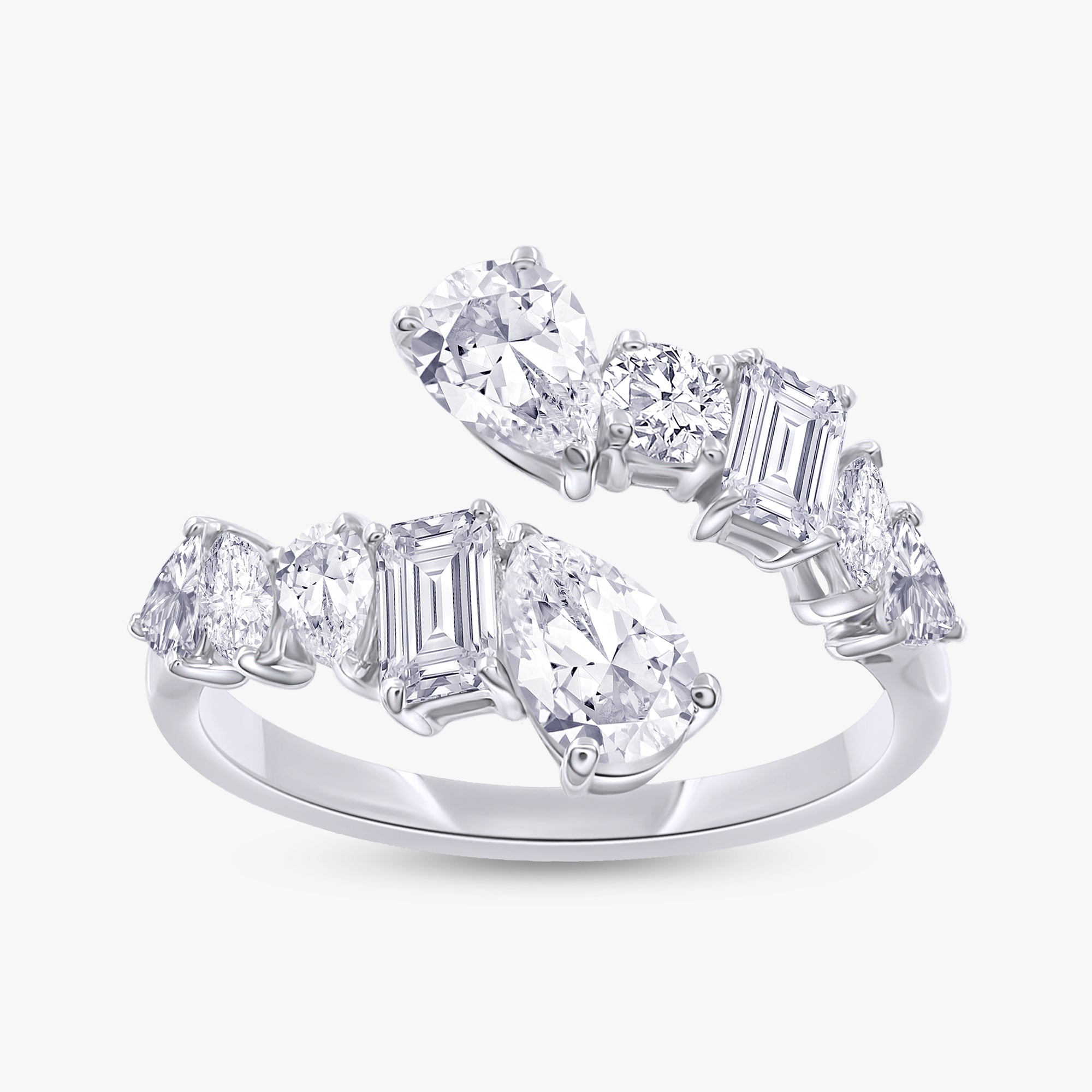 1.50 Carat Lab Grown Diamond Bypass Engagement Ring