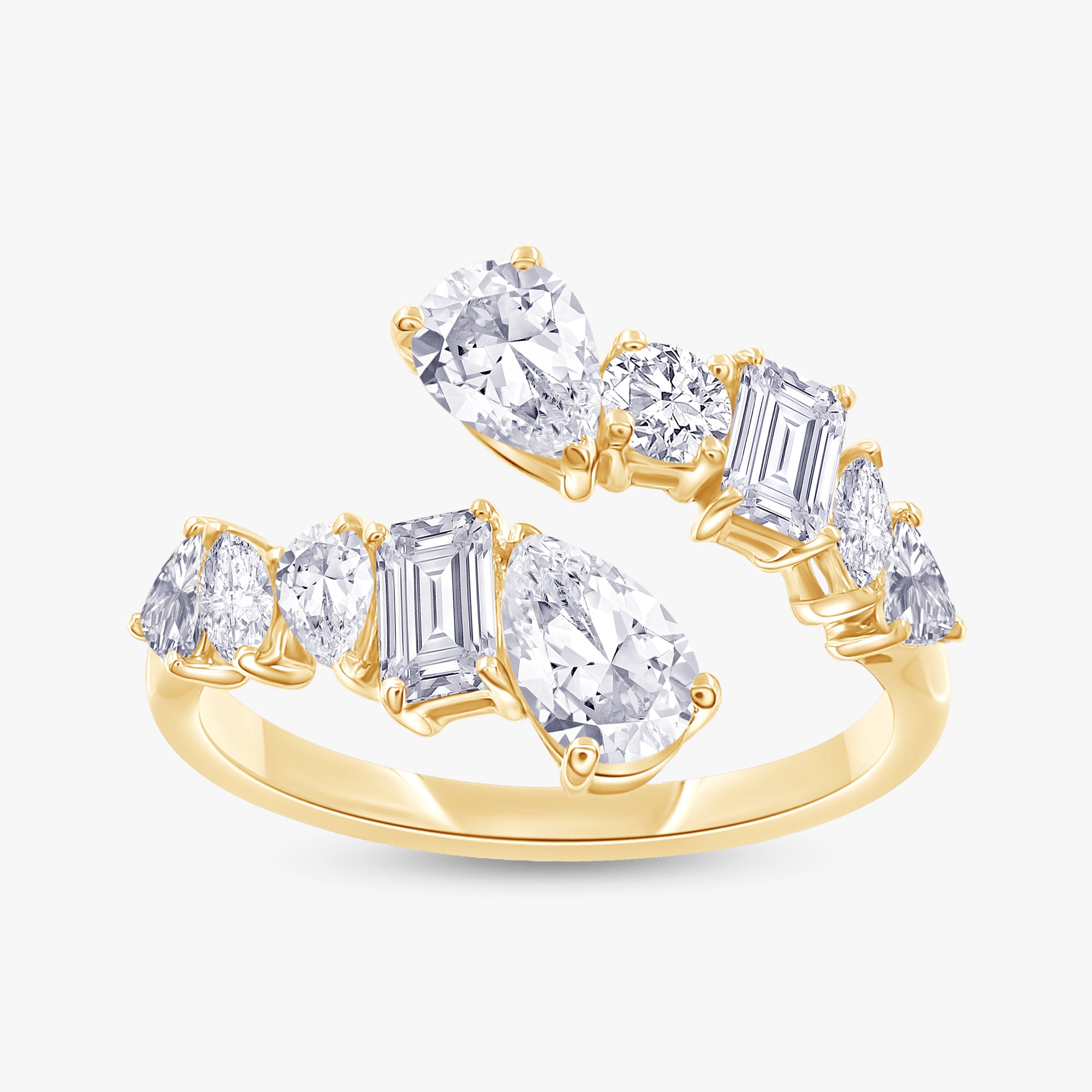1.50 Carat Lab Grown Diamond Bypass Engagement Ring