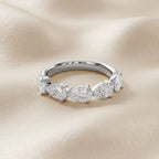 1.00 Carat Pear Shape Lab Grown Diamond 5-Stone Engagement Ring