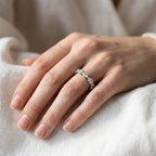 1.00 Carat Pear Shape Lab Grown Diamond 5-Stone Engagement Ring