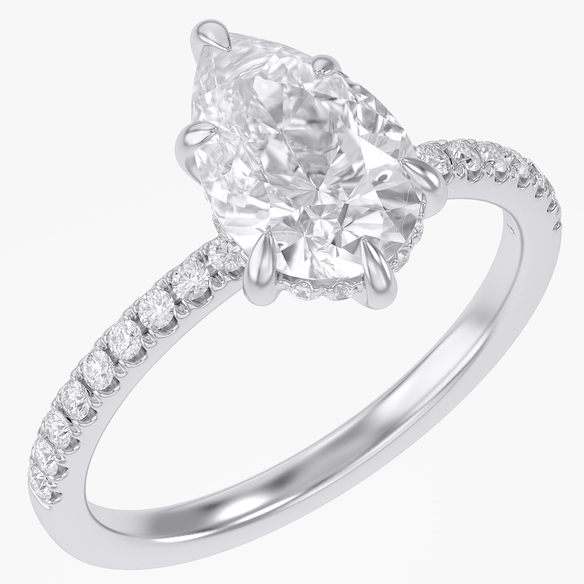 2.31 CTW Lab Grown Diamond Pear Cluster Ring