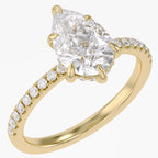 2.31 CTW Lab Grown Diamond Pear Cluster Ring