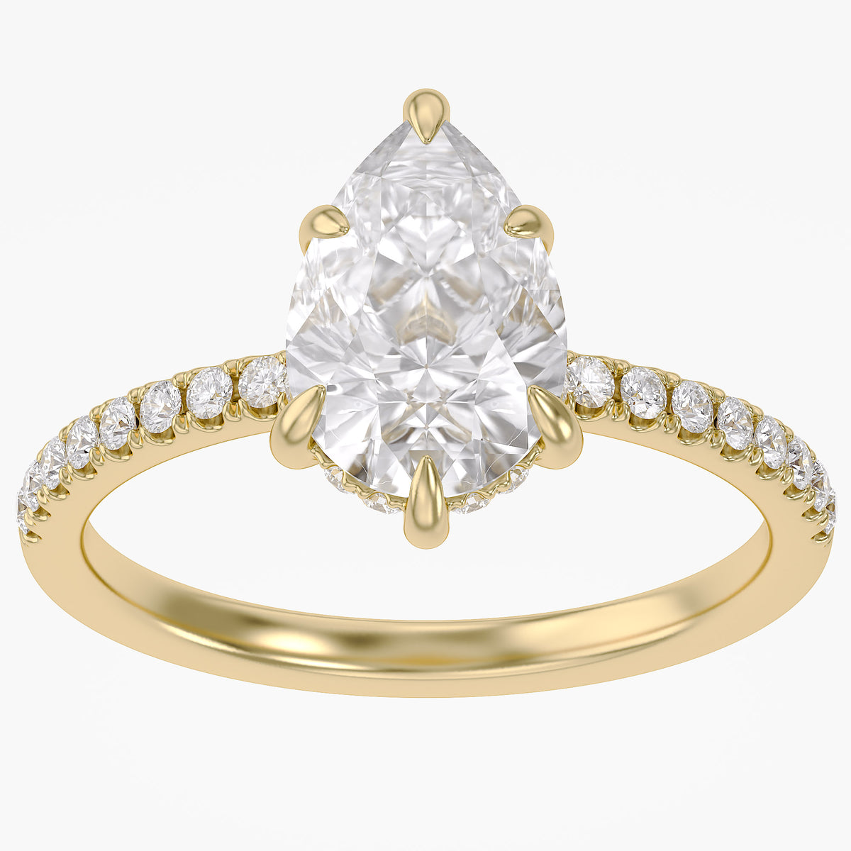 2.31 CTW Lab Grown Diamond Pear Cluster Ring