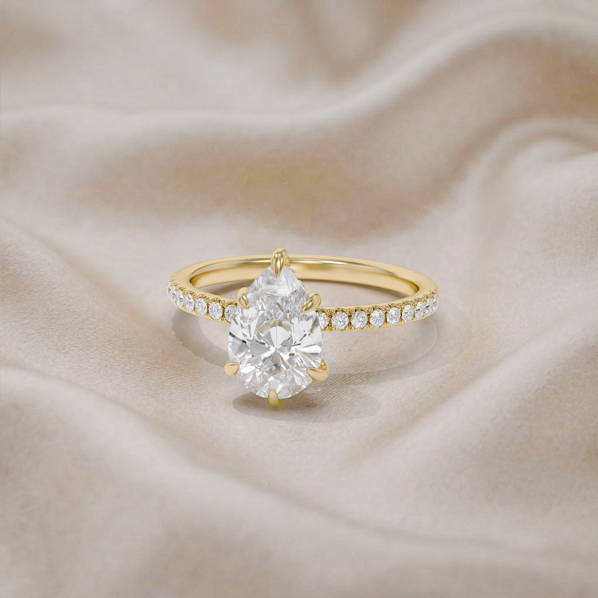 2.31 CTW Lab Grown Diamond Pear Cluster Ring