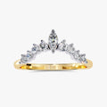 0.40 Carat Marquise and Round Cut Lab Grown Diamond Engagement Ring