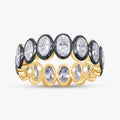 3.00 Carat Oval Cut Lab Grown Diamond Bezel set Full Eternity Ring